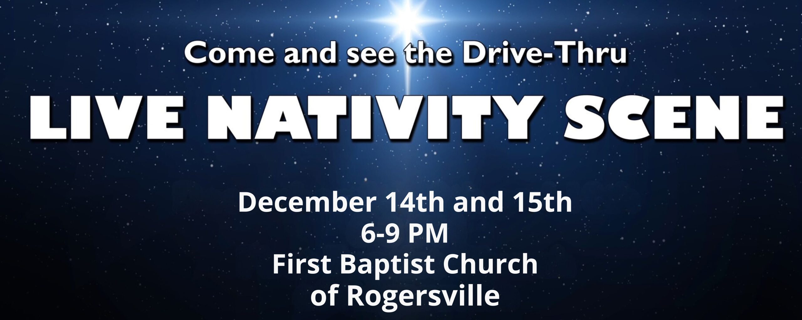 Live Nativity Scene - December 14-15, 2024 6-9 PM